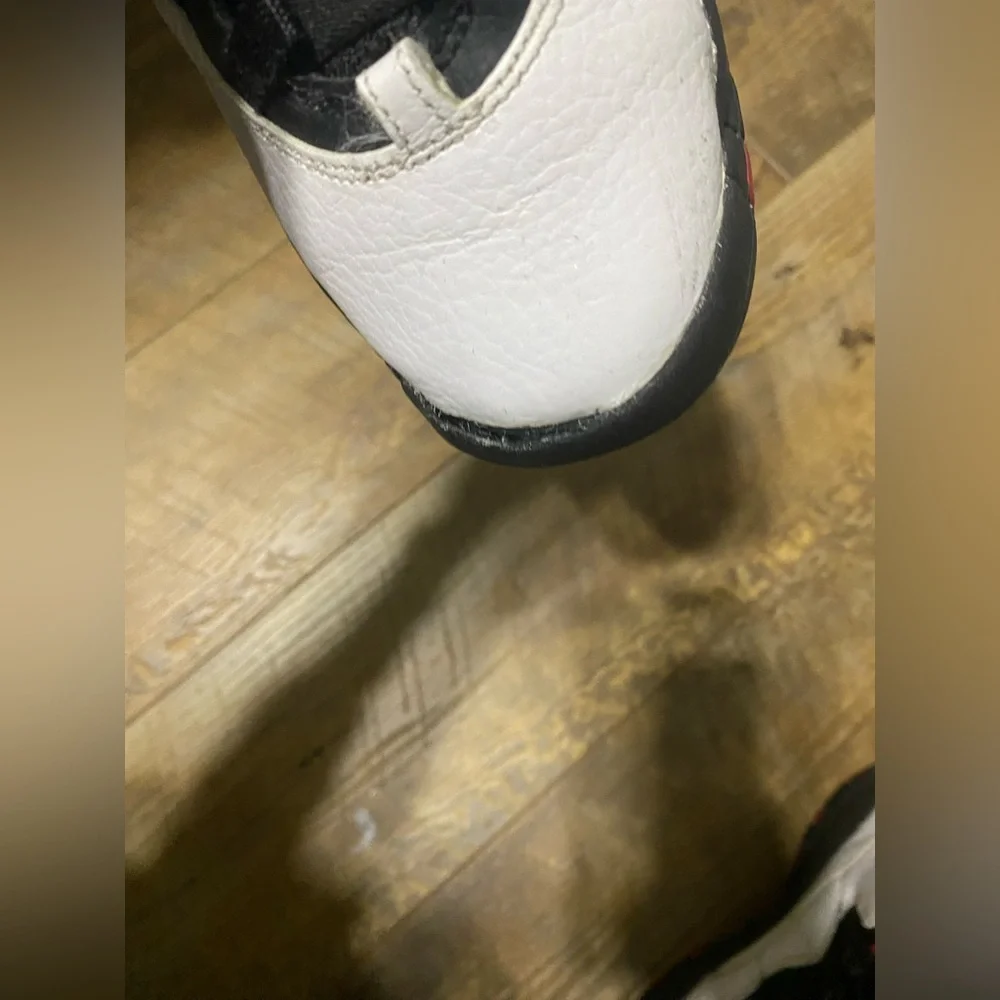 Nike Air Jordan 10 Retro “Double Nickel” Kids Black and White Sneakers Size 5.5Y - Picture 4 of 4